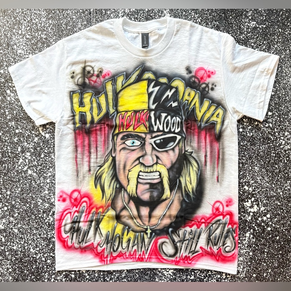Hulk Hogan Still Rules Custom Airbrushed T-Shirt Size Medium Brand New - Picture 2 of 3